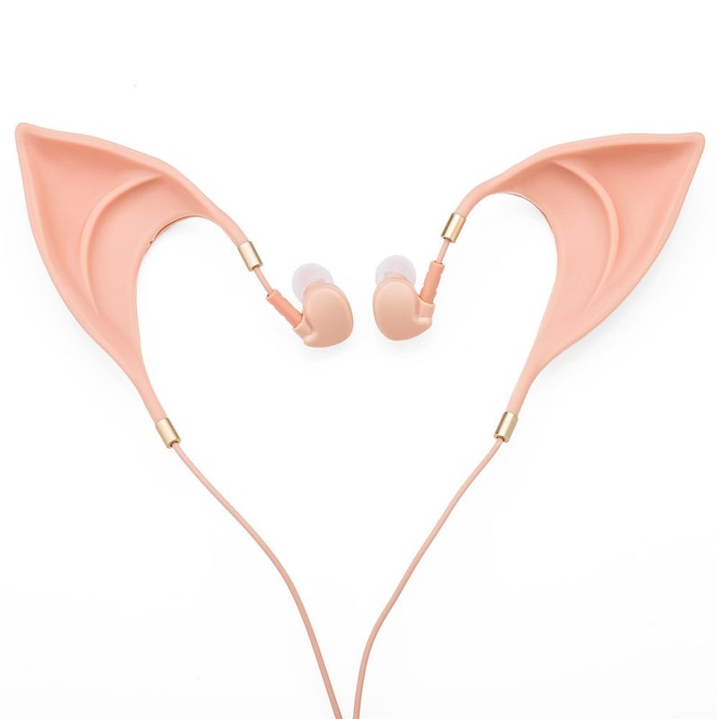 JINSERTA Elf Earbuds Headphones in-Ear Headphones Hands-Free Headset with Mic for iPhone/iPad Android/Computer Cosplay Headset - Image 1